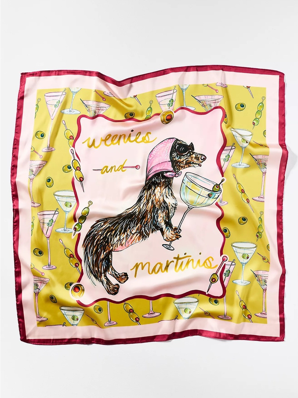 Anthropologie Dachshund Weenies and Martinis Scarf 🐾 Doxie Wiener